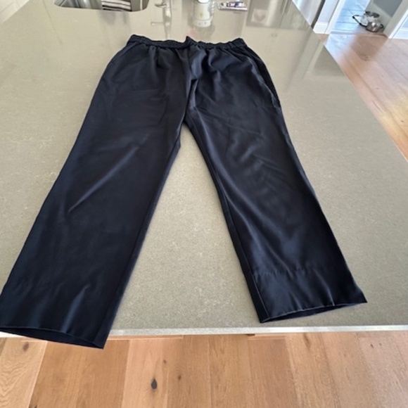 J. Crew Lightweight Drawstring Nav Sz 12 Cropped (24") Dress Pants-Worn2x - Picture 2 of 9